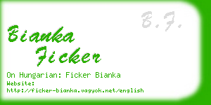 bianka ficker business card